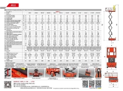 Xe nâng người cắt kéo 11.9m, Model JS1212 (JS12), mới 100%, giá rẻ