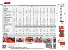 Xe nâng người tự hành 0.32 tấn, Model JS1212ELi (JS12) thương hiệu Heli, hàng mới 100 %