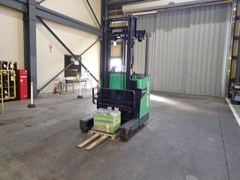 Xe nâng điện cũ reachtruck 1.4 tấn Toyota 8FBR14, chiều cao nâng 4m. Sx 2021