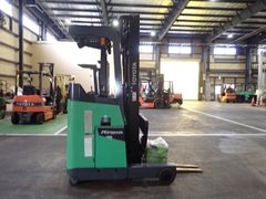 Xe nâng điện cũ reachtruck 1.4 tấn Toyota 8FBR14, chiều cao nâng 4m. Sx 2021