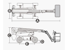 Xe nâng người Boomlift hiệu Dingli, Model BT16CHRT, D Series