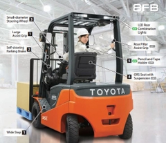 Xe nâng điện Toyota 8FBN18 1.75 tấn