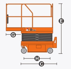 Xe nâng người Scissor lifts, hiệu Dingli model JCPT0607DCM