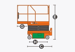 Xe nâng người Scissor lifts, hiệu Dingli model JCPT0607PA