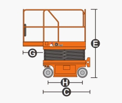 Xe nâng người Scissor lifts, hiệu Dingli model JCPT0608DCH