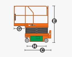 Xe nâng người Scissor lifts, hiệu Dingli model JCPT0708PA