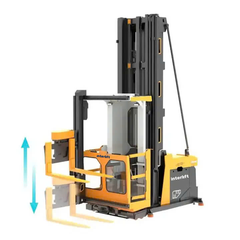 Xe nâng VNA Interlift VUE 1.6 tấn dẫn hướng từ tính, loại nâng người lên cao