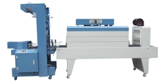Máy cắt dán màng co tự động, máy đóng lốc chai BSE-5040A + QSJ5040A