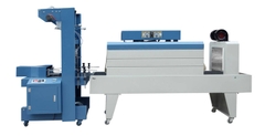 Máy cắt dán màng co tự động, máy đóng lốc chai BSE-5040A + QSJ5040A