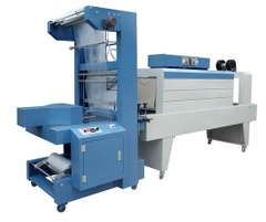 Máy cắt dán màng co tự động, máy đóng lốc chai BSE-5040A + QSJ5040A