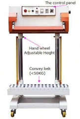 Máy đóng gói bao gạo, máy hàn mép túi loại đứng