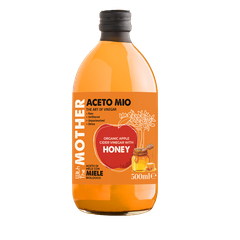 Giấm táo mật ong hữu cơ Aceto Mio (có giấm cái) - Organic Apple Cider Vinegar with Honey (with the Mother)
