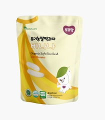 Bánh gạo hữu cơ hình dẹt vị chuối Ddoddomam 20g