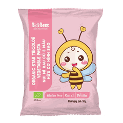 [BIOBEES] Nui mì rau củ 3 màu hữu cơ hình sao 50g cho bé từ 6 tháng