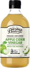 Giấm táo hữu cơ Barnes Naturals (có giấm cái) Organic Apple Cider Vinegar (with mother)