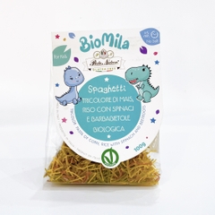Nui mì rau củ 3 màu hữu cơ BioMila spaghetti 100g cho bé từ 6 tháng