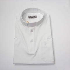 Áo Thun Cổ Côn Linh Mục Màu Trắng