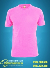 Áo thun trơn màu hồng phấn
