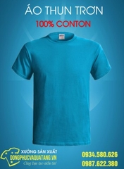 áo thun trơn màu xanh dương