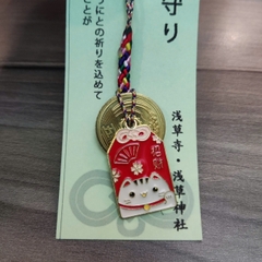 Móc khóa mèo may mắn 5 yên Nhật [5 yên thật]