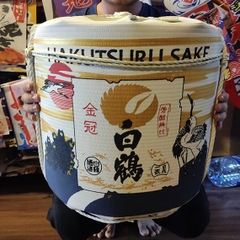 Thùng rượu sake Nhật lớn 42cm