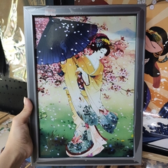 Khung tranh A4 ảnh ép plastic 02