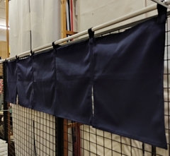 Màn rèm ngang Nhật ghép nhiều mảnh xanh đậm