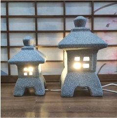 [HOẢ TỐC HCM] Đèn vườn Nhật gốm giả đá 19cm/26cm(Tặng đèn)sản phẩm chỉ ship hoả tốc nội thành