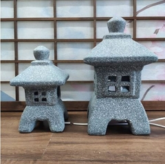 [HOẢ TỐC HCM] Đèn vườn Nhật gốm giả đá 19cm/26cm(Tặng đèn)sản phẩm chỉ ship hoả tốc nội thành