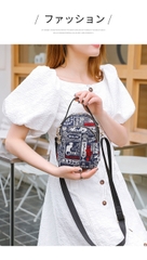 Túi đeo hoạ tiết Nhật xinh xắn vải bố in hình