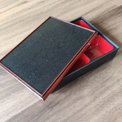 Bento nhà hàng Nhật nắp vân gỗ 5 ngăn 27x21