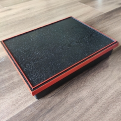 Bento nhà hàng Nhật nắp vân gỗ 5 ngăn 27x21