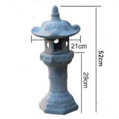 Đèn vườn gốm sơn giả đá cao 52cm (chưa gồm bóng đèn)