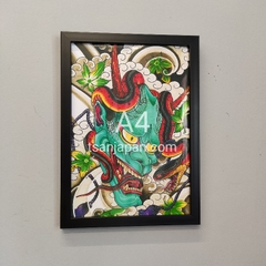 Tranh A4 khung đen không mặt kính