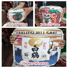 Thùng sake Nhật 26x27cm