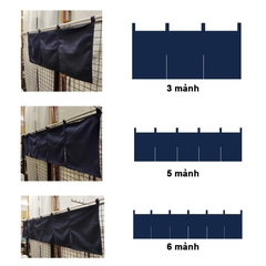 Màn rèm ngang Nhật ghép nhiều mảnh xanh đậm