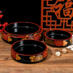 Khay tròn nhựa phong cách Nhật 20.7cm