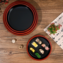 Khay tròn nhựa phong cách Nhật 20.7cm