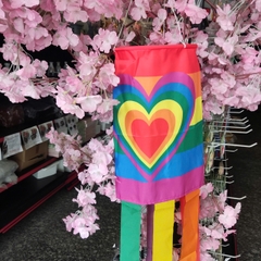 Cờ Cầu Vòng 7 Sắc Tua Rua bằng vải 1 Mét