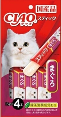 CIAO churu stick CáNgừ(Maguro)Thạch-Ciao churu stick Tuna(Maguro) in Jelly (4SC-81)