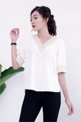 Áo Trắng Lêch Tà AK 0820-15
