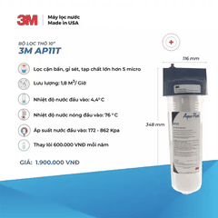 Bộ Lọc Thô 10" 3M AP11T Trong Suốt