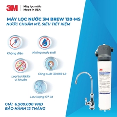 Combo Máy Lọc Nước Uống 3M BREW 120-MS + Vòi 3M + Lọc Thô 3M AP11T