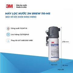 Máy Lọc Nước Uống 3M BREW 110-MS Lắp Dưới Lavabo