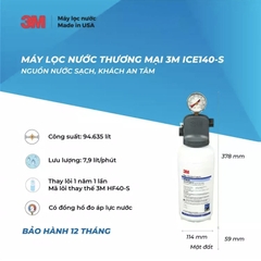 Máy Lọc Nước Uống 3M ICE140-S - Nhà Hàng, Quán Cafe Vừa Và Nhỏ