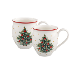 VB Delight Bộ cốc 2 chiếc sứ cao cấp hình cây thông Noel Villeroy& Boch nhập khẩu tại Đức340ml 14858584031