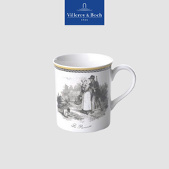 VB Audun Chasse Cốc cao màu trắng viền vàng 300ml  thuộc thương hiệu Villeroy & Boch sản xuất tại Đức 1010709651