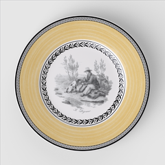VB Audun Chasse Đĩa 22cm bức tranh làng quê Châu Âu thương hiệu Villeroy & Boch nhập khẩu từ Đức  1010702640