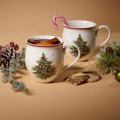 VB Delight Bộ cốc 2 chiếc sứ cao cấp hình cây thông Noel Villeroy& Boch nhập khẩu tại Đức340ml 14858584031