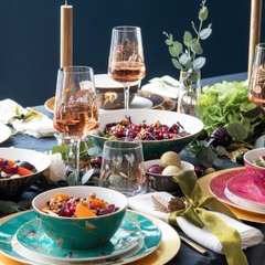 PM Sara Miller Chelsea Table Runner khăn trải bàn hồng 250*35cm Cotton 100% Được thiết kế tại Vương quốc Anh SMCP9108-XW